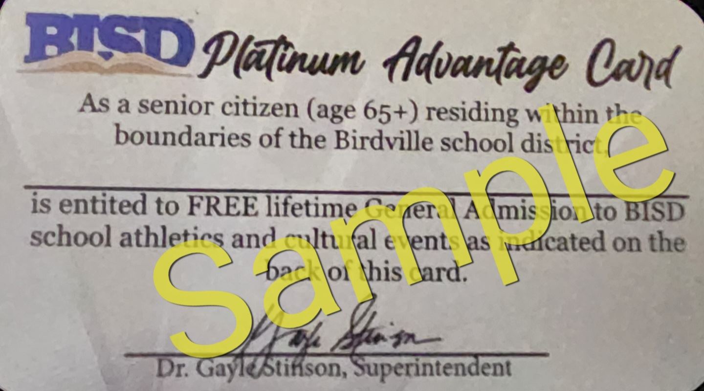 Example of what the Senior Citizen Platinum Advantage Card looks like Example of what the Senior Citizen Platinum Advantage Card looks like